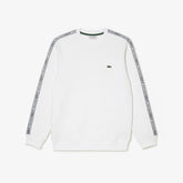 Lacoste Classic Fit Logo Stripe Flannel Jogger Sweatshirt
